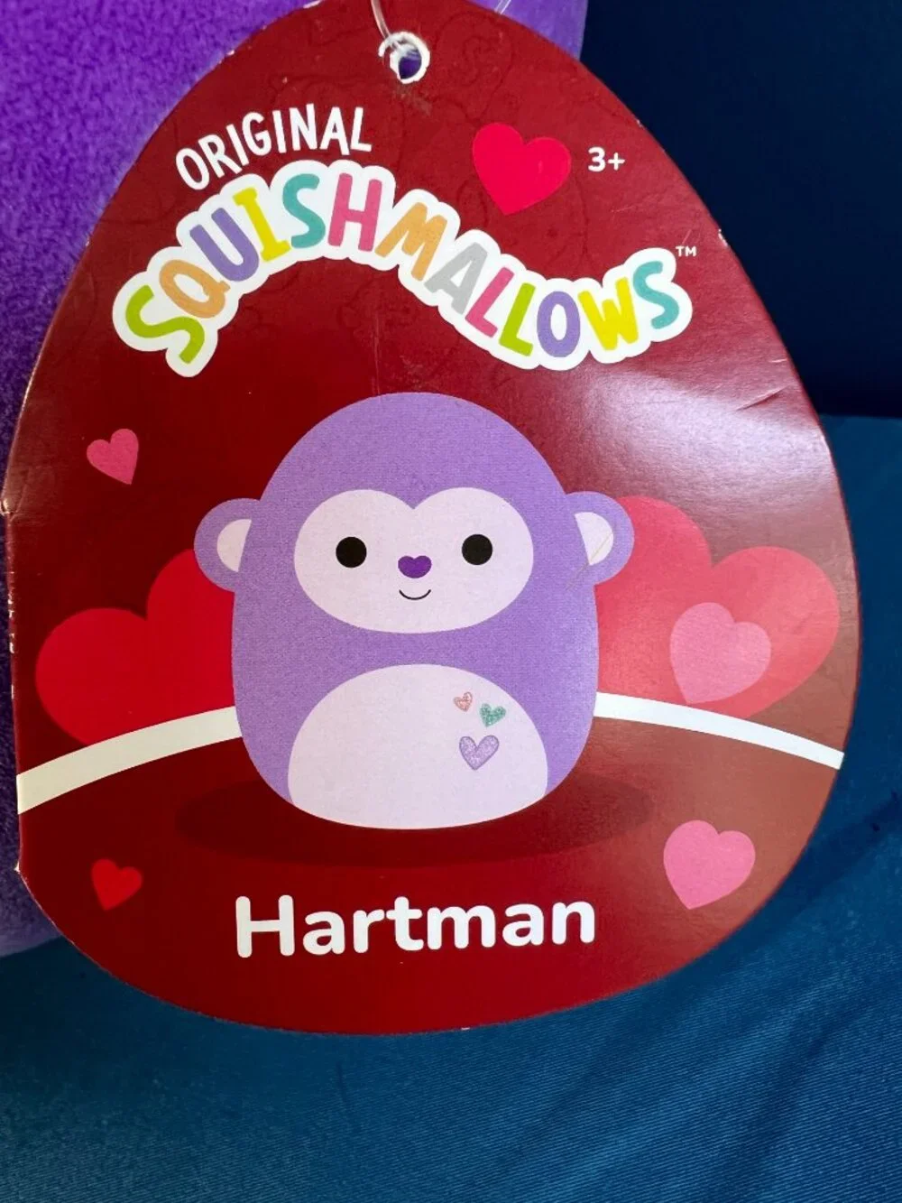 Squishmallows 12” Hartman the Purple Monkey by Jazwares with Tag